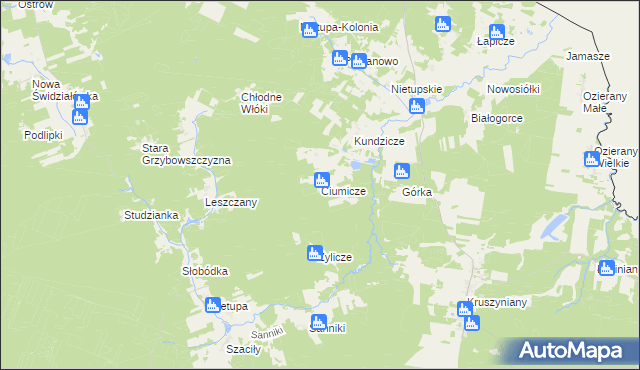 mapa Ciumicze, Ciumicze na mapie Targeo