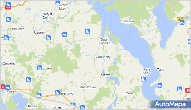mapa Cudnochy, Cudnochy na mapie Targeo