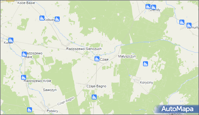 mapa Czaje, Czaje na mapie Targeo
