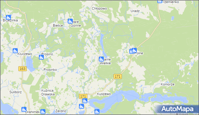 mapa Czarne Wielkie, Czarne Wielkie na mapie Targeo