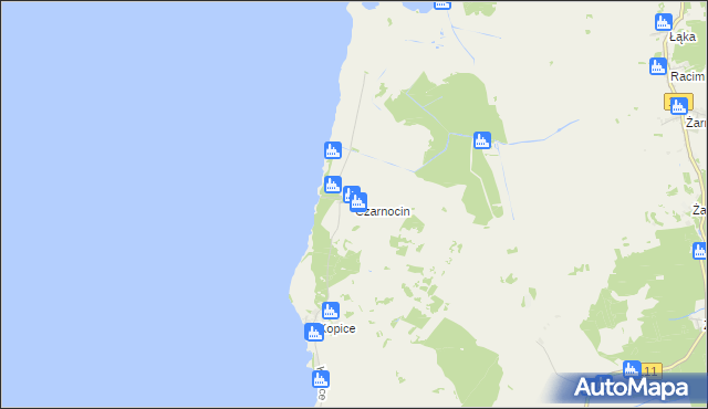 mapa Czarnocin gmina Stepnica, Czarnocin gmina Stepnica na mapie Targeo