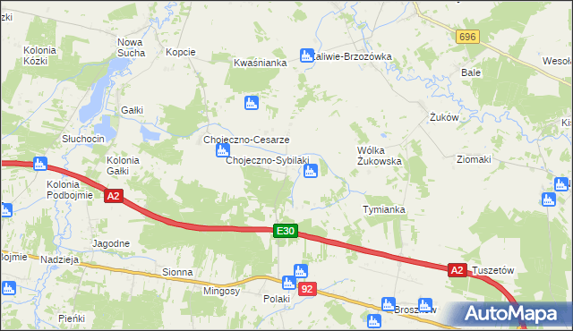 mapa Czarnowąż, Czarnowąż na mapie Targeo