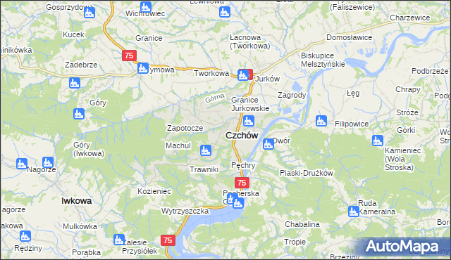 mapa Czchów, Czchów na mapie Targeo