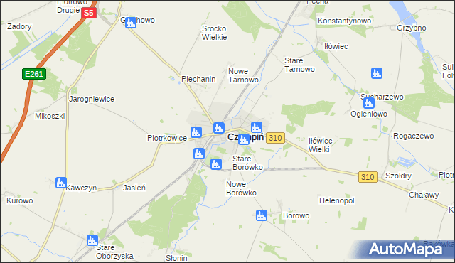mapa Czempiń, Czempiń na mapie Targeo