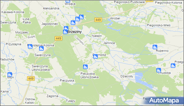 mapa Czempisz, Czempisz na mapie Targeo
