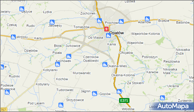 mapa Czerników Karski, Czerników Karski na mapie Targeo
