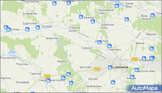 mapa Czołczyn, Czołczyn na mapie Targeo