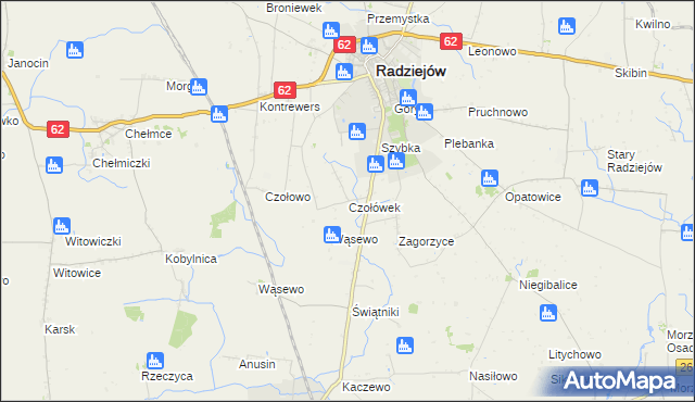 mapa Czołówek, Czołówek na mapie Targeo