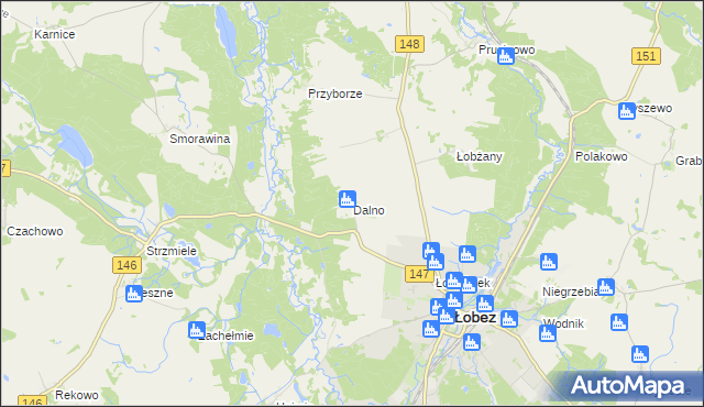 mapa Dalno, Dalno na mapie Targeo