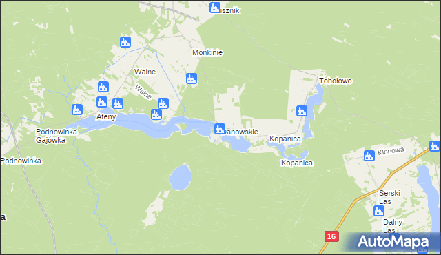 mapa Danowskie, Danowskie na mapie Targeo