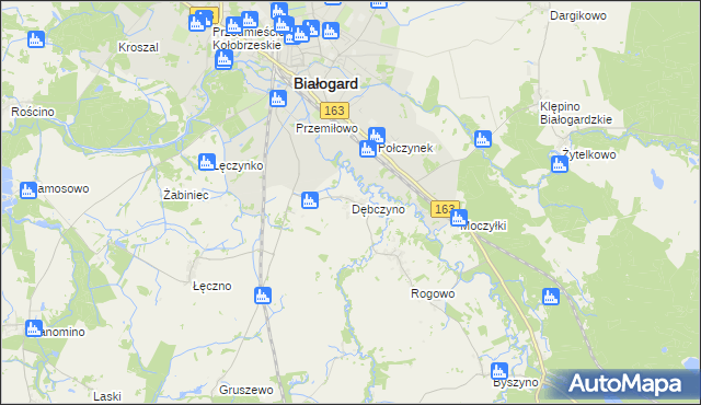 mapa Dębczyno, Dębczyno na mapie Targeo