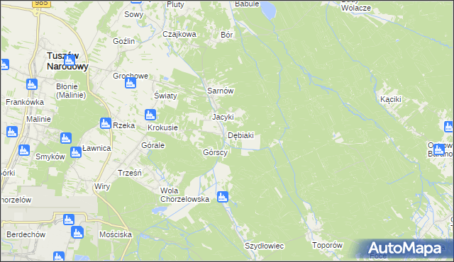 mapa Dębiaki, Dębiaki na mapie Targeo