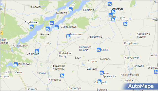 mapa Dębówiec Kolonia, Dębówiec Kolonia na mapie Targeo