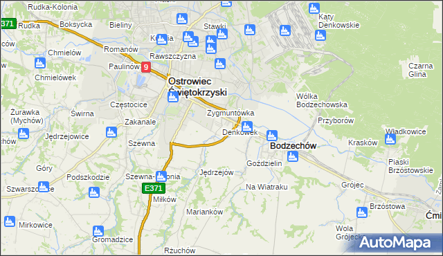 mapa Denkówek, Denkówek na mapie Targeo