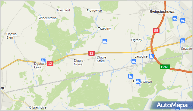 mapa Długie Stare, Długie Stare na mapie Targeo
