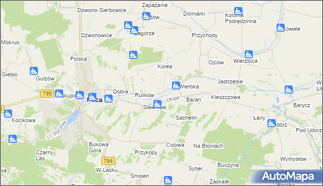 mapa Dobra-Kolonia, Dobra-Kolonia na mapie Targeo