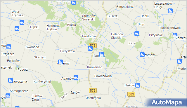 mapa Dobrów gmina Szczawin Kościelny, Dobrów gmina Szczawin Kościelny na mapie Targeo