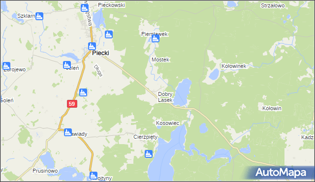 mapa Dobry Lasek, Dobry Lasek na mapie Targeo