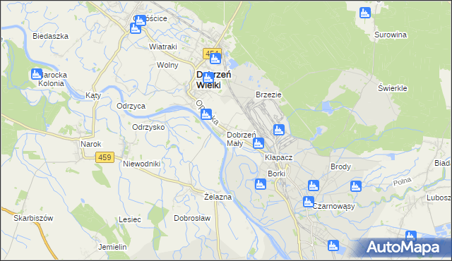 mapa Dobrzeń Mały, Dobrzeń Mały na mapie Targeo