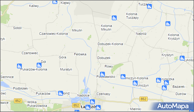 mapa Dobużek, Dobużek na mapie Targeo
