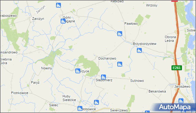 mapa Dochanowo, Dochanowo na mapie Targeo