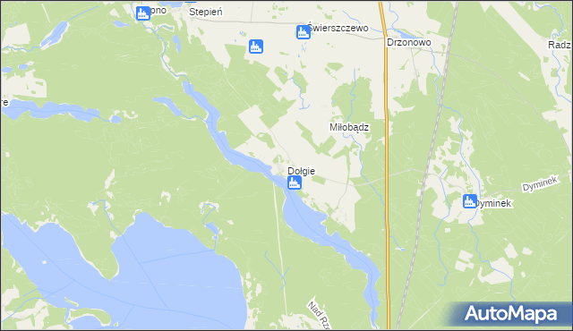 mapa Dołgie gmina Biały Bór, Dołgie gmina Biały Bór na mapie Targeo
