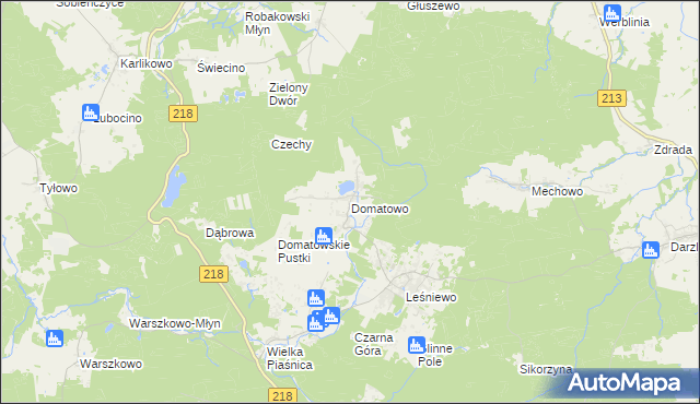 mapa Domatowo, Domatowo na mapie Targeo