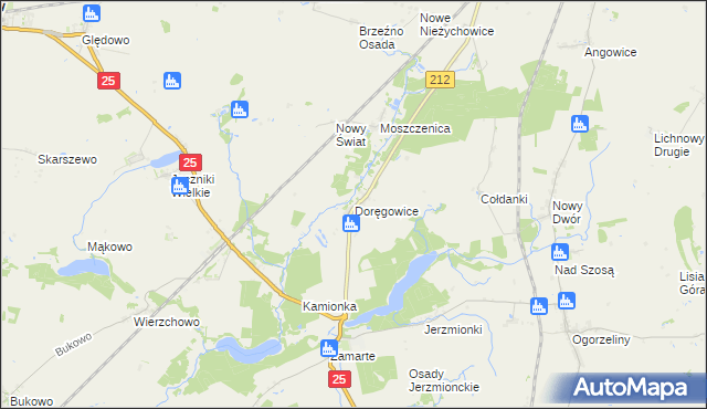 mapa Doręgowice, Doręgowice na mapie Targeo