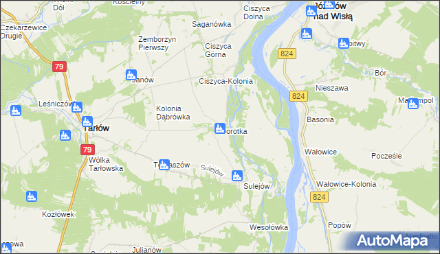 mapa Dorotka, Dorotka na mapie Targeo