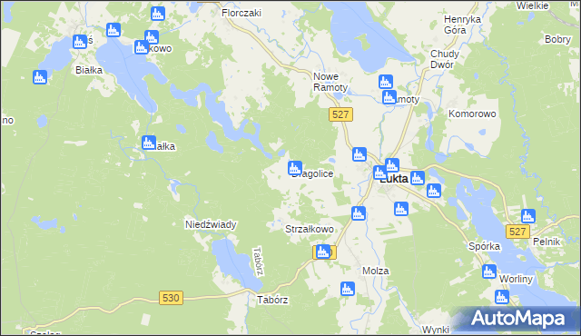 mapa Dragolice, Dragolice na mapie Targeo