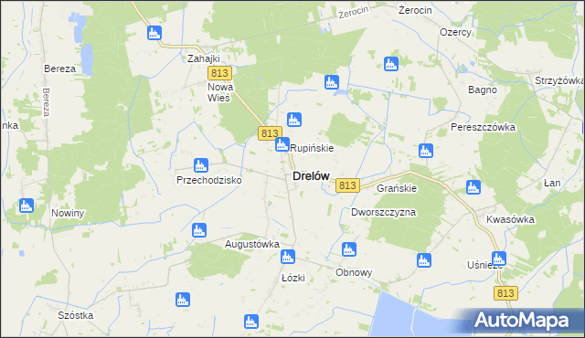 mapa Drelów, Drelów na mapie Targeo