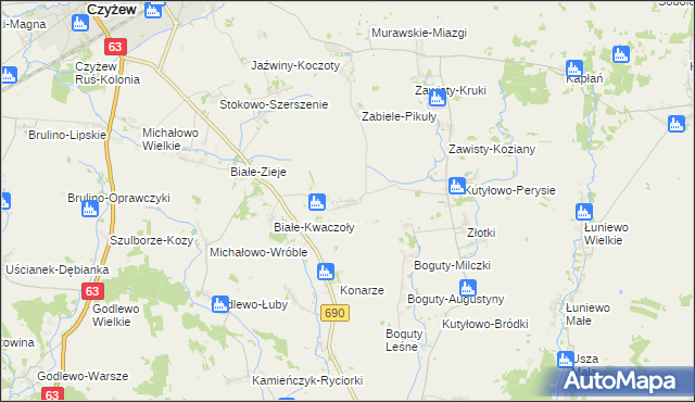 mapa Drewnowo-Gołyń, Drewnowo-Gołyń na mapie Targeo