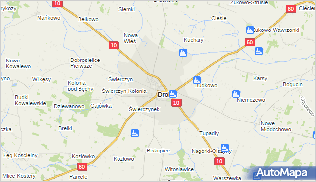 mapa Drobin, Drobin na mapie Targeo
