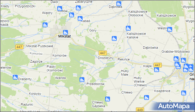 mapa Drożdżyny, Drożdżyny na mapie Targeo