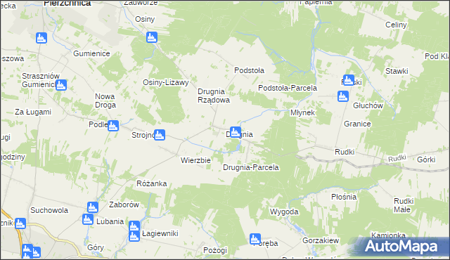 mapa Drugnia, Drugnia na mapie Targeo