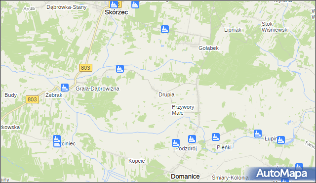 mapa Drupia, Drupia na mapie Targeo