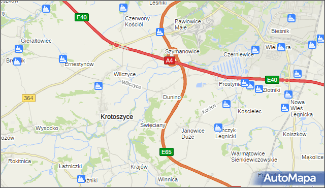 mapa Dunino, Dunino na mapie Targeo