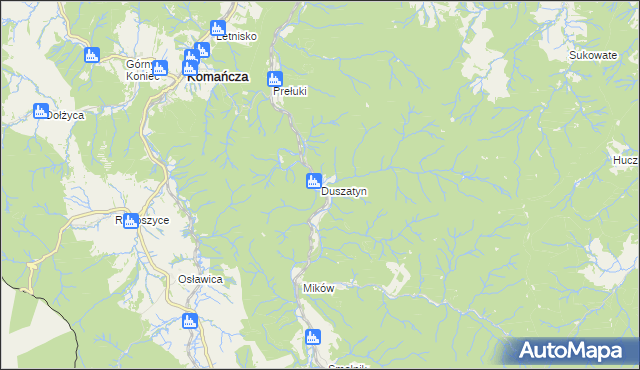 mapa Duszatyn, Duszatyn na mapie Targeo
