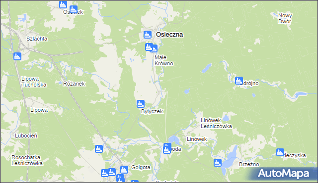 mapa Duże Krówno, Duże Krówno na mapie Targeo