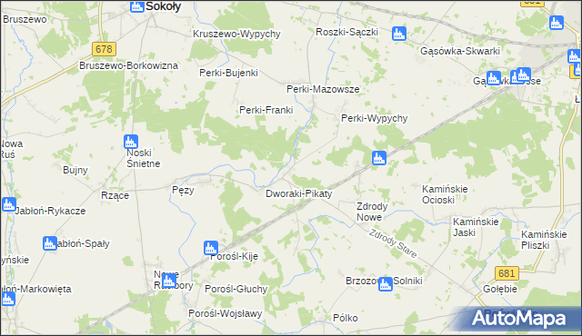 mapa Dworaki-Staśki, Dworaki-Staśki na mapie Targeo