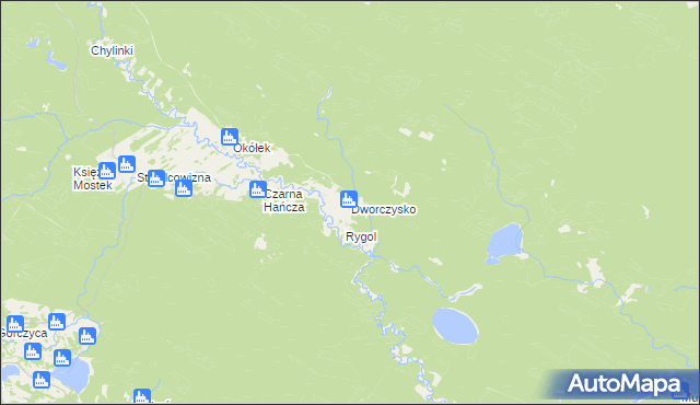 mapa Dworczysko gmina Giby, Dworczysko gmina Giby na mapie Targeo