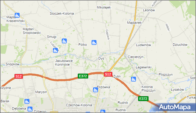 mapa Dys, Dys na mapie Targeo