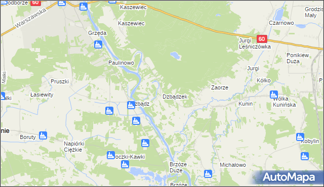 mapa Dzbądzek, Dzbądzek na mapie Targeo