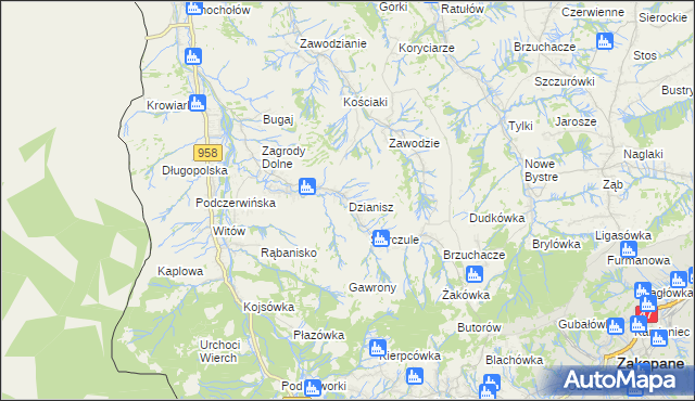 mapa Dzianisz, Dzianisz na mapie Targeo