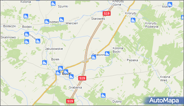 mapa Dziecinne, Dziecinne na mapie Targeo