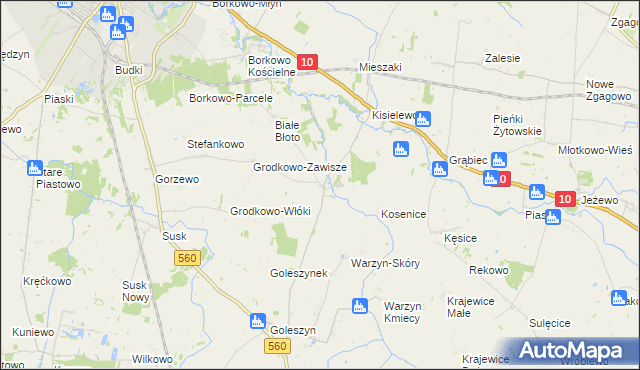 mapa Dziembakowo, Dziembakowo na mapie Targeo