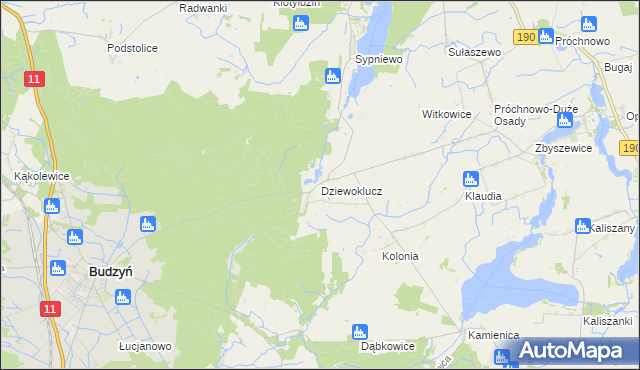 mapa Dziewoklucz, Dziewoklucz na mapie Targeo