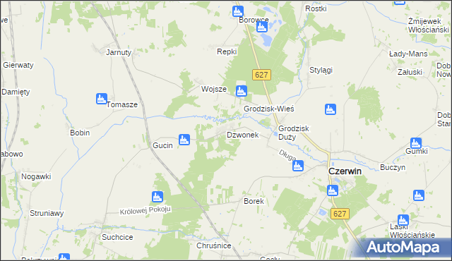 mapa Dzwonek, Dzwonek na mapie Targeo