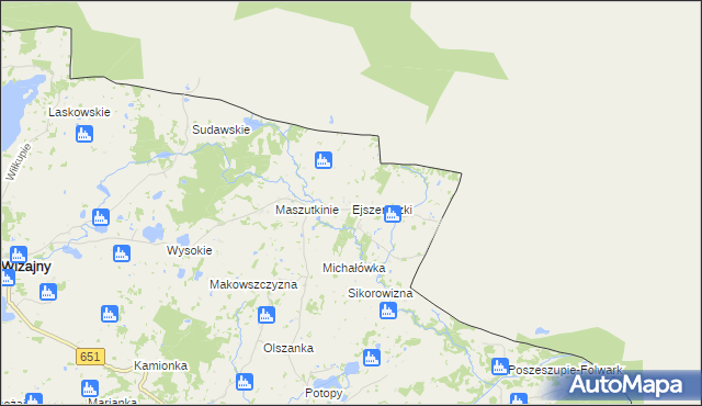 mapa Ejszeryszki, Ejszeryszki na mapie Targeo