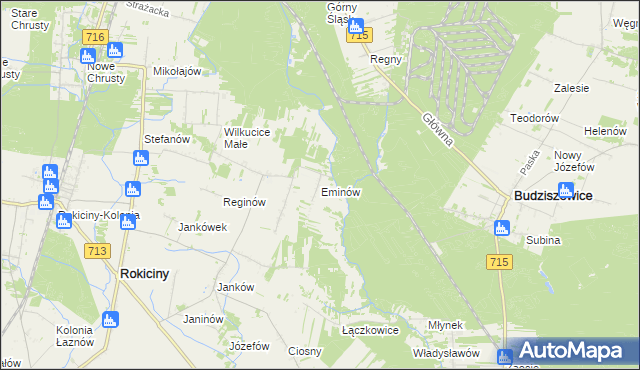 mapa Eminów, Eminów na mapie Targeo